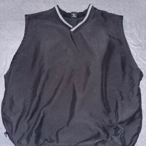 Nike PGA Tour Golf Vest Mens XXL Black Sleeveless V-Neck Lightweight Windbreaker